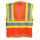 Unisex Orange High Visibility Two-Tone Work Vest